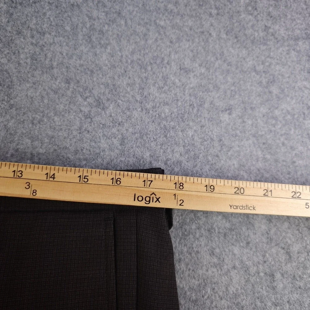 Banana Republic Dress Pants Mens 34x30 Slim Fit Brown 100% Wool Flat Front Check